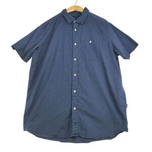 The North Face Blue Short Sleeve Button Up Collared Shirt Men's Large